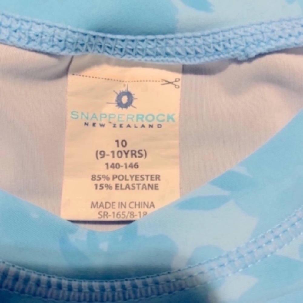 Snapper Rock Floral Light Blue RashGuard - Picture 3 of 5